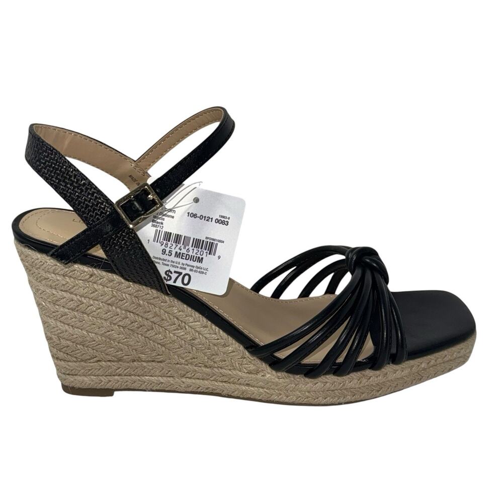Liz Claiborne Women's Marcos Wedge Sandals in black Size 9.5M - Picture 13 of 16